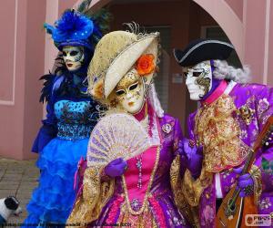 yapboz Venedik klasik kostüm